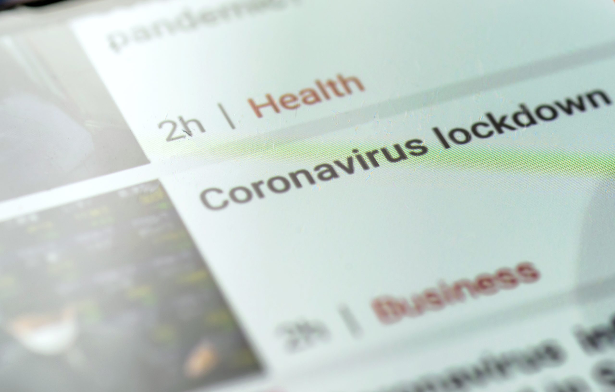 email coronavirus lockdown health calendar schedule report