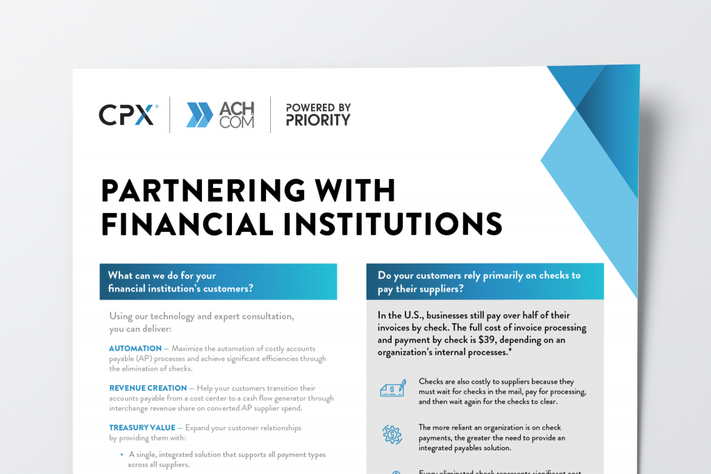 Partnering with Financial Institutions to Deliver a Competitive Edge