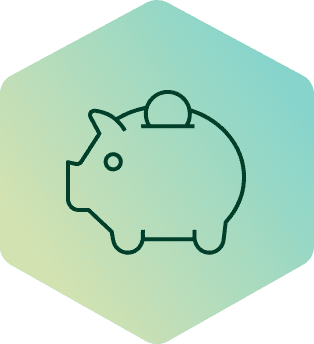 Realize cost savings icon