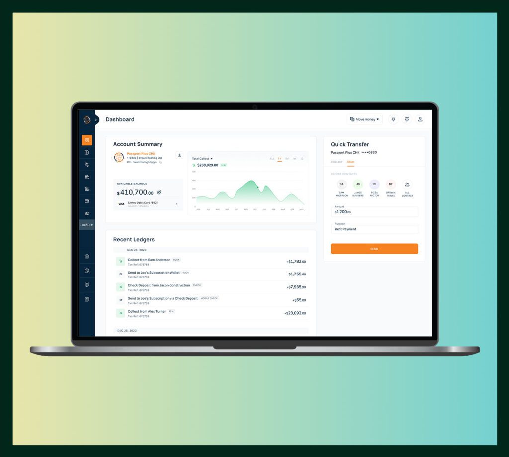 Laptop with Passport analytics on the screen