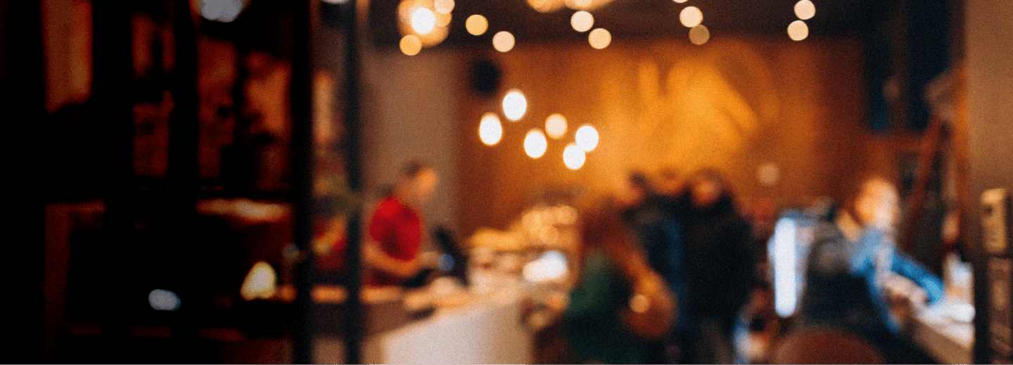 Out of focus shot of restaurant