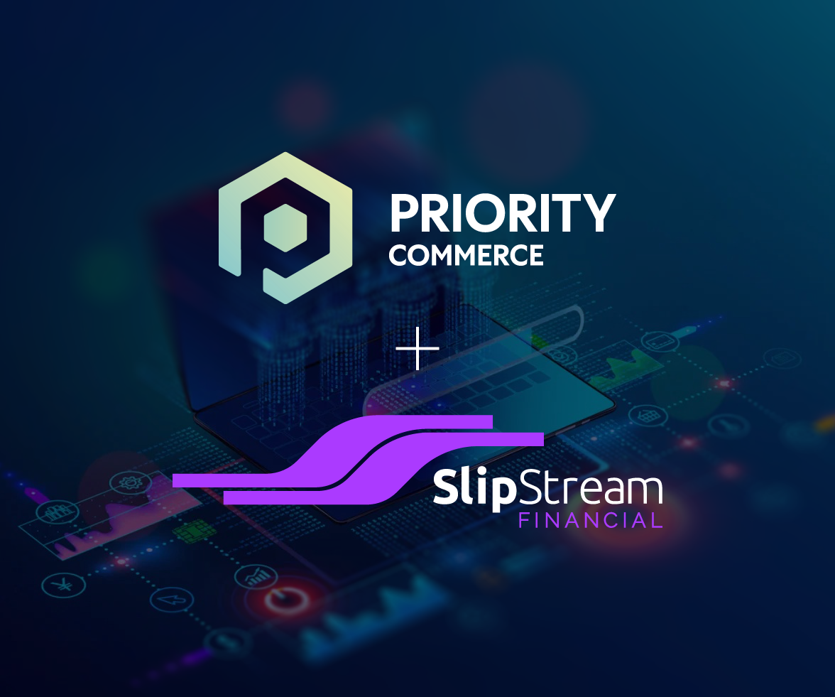 Priority Commerce and SlipStream Financial logos