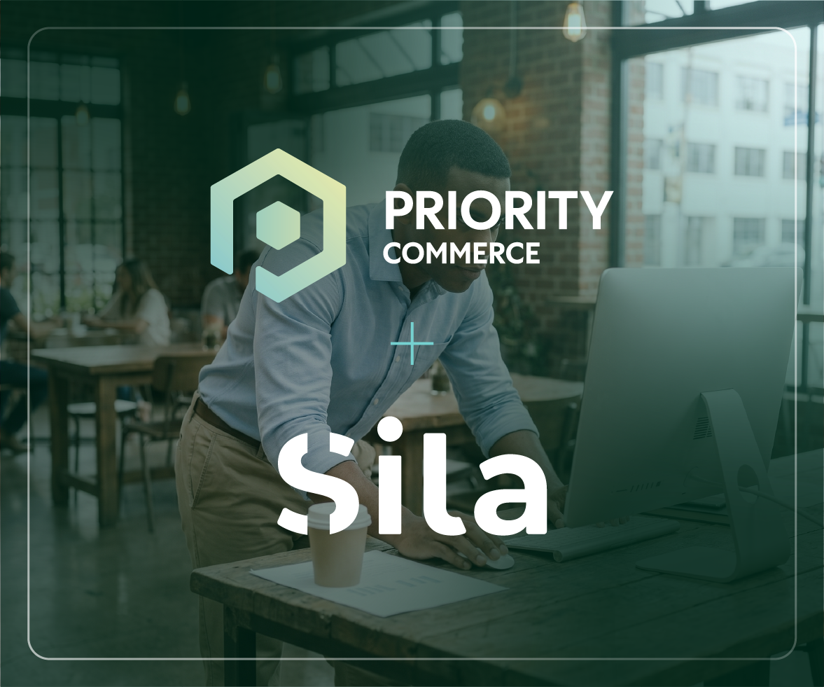 Priority Commerce + Sila logos